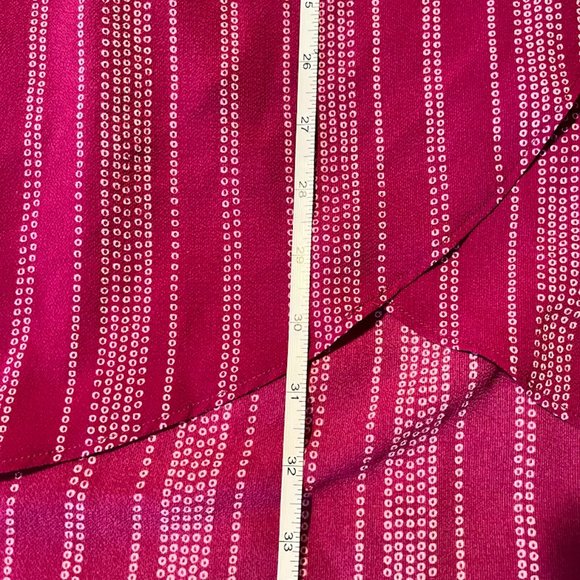 Maurices Pink and White Wrap Skirt with Faux Tie - Picture 6 of 9